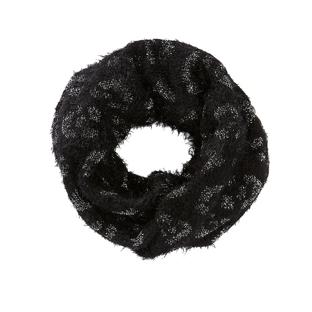 Leopard Patterned Metallic Infinity Scarf - Picture 2 of 2